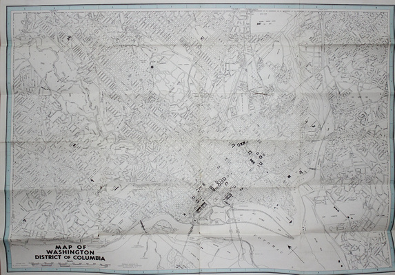 [Карта города Вашингтон, округ Колумбия]. Washington district of Columbia city map. Washington: Capitol souvenir company, [1942].